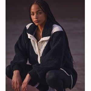 Free People Fall to Rise Fleece Quarter Zip, sold out black